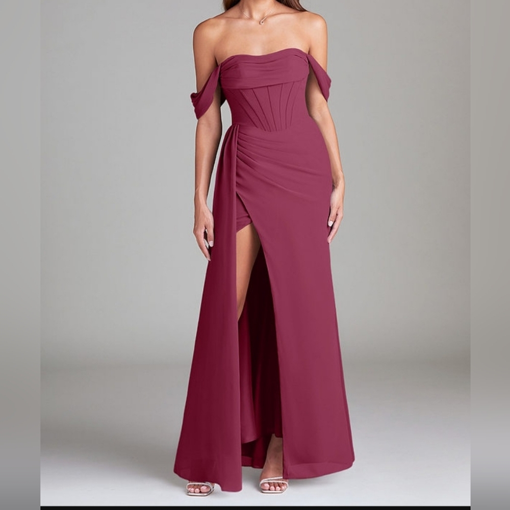 Azazie Amyra Mulberry Gown